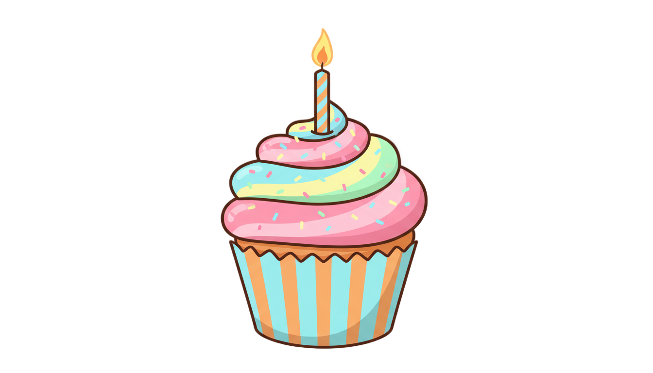 birthday cupcake clipart png PNG transparent background