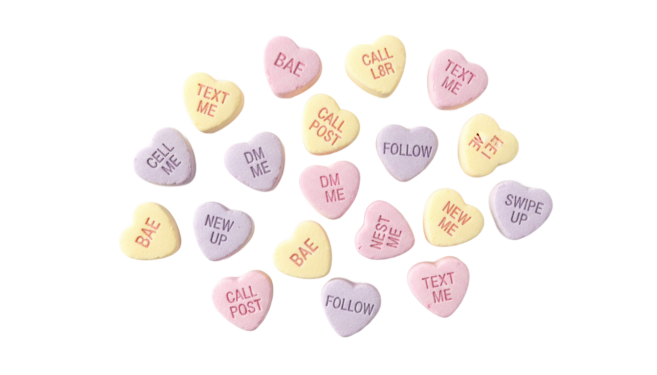 candy hearts png PNG transparent background