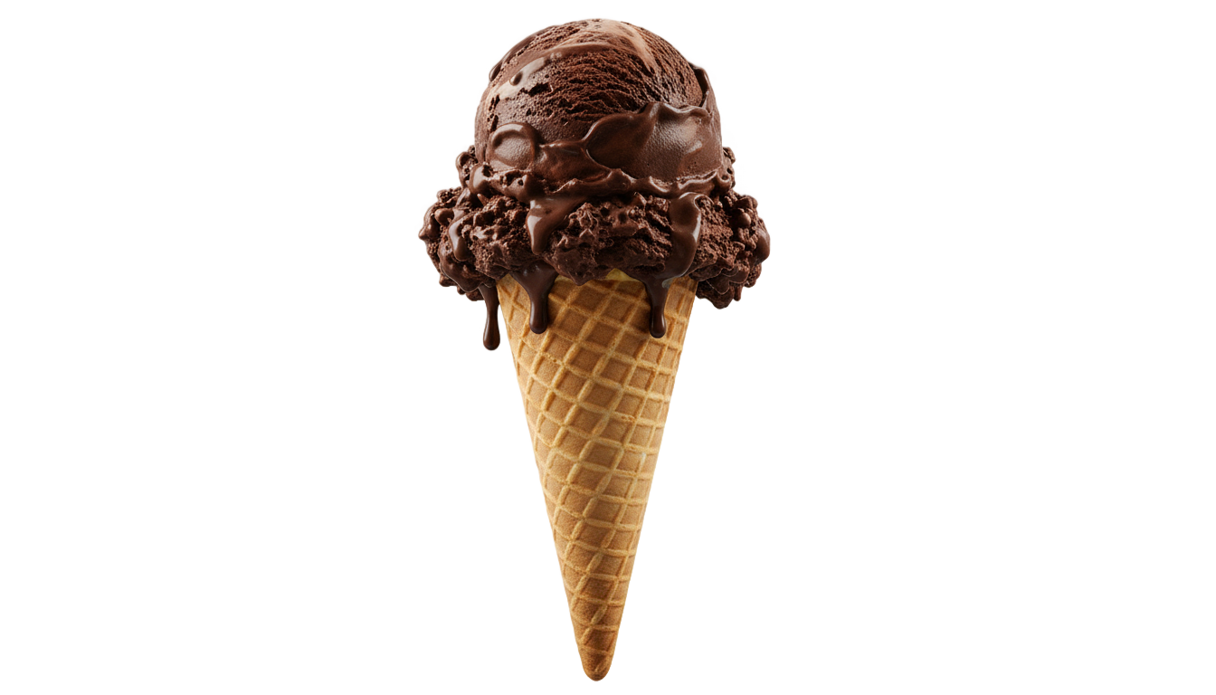 chocolate ice cream cone png PNG transparent background