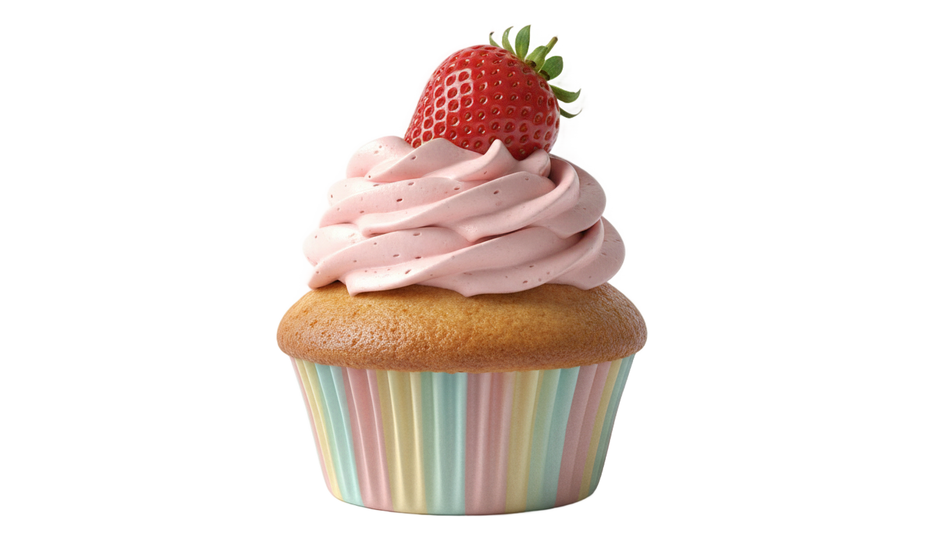 strawberry cupcake png PNG transparent background