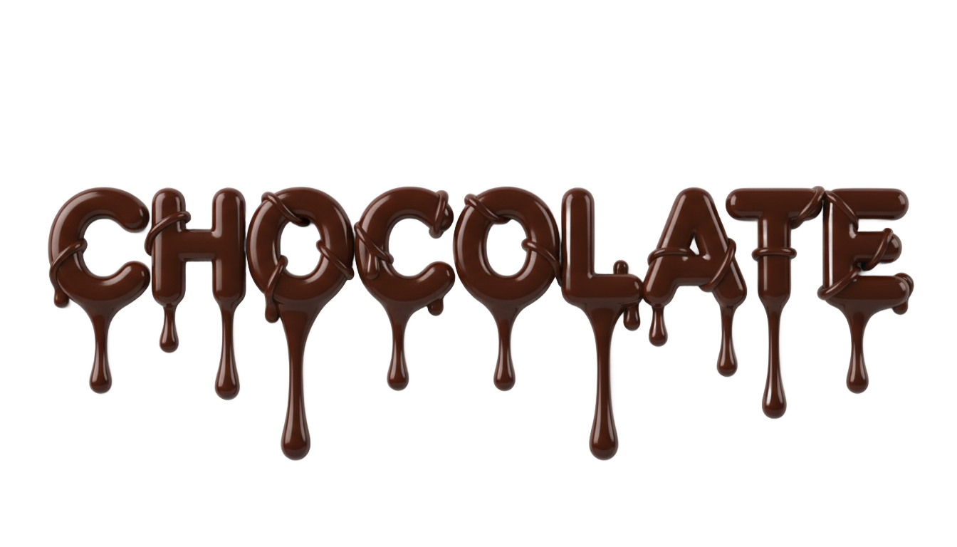chocolate word png PNG transparent background