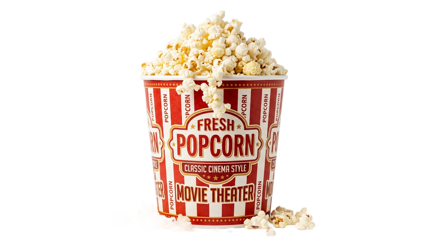 fresh popcorn logo png PNG transparent background