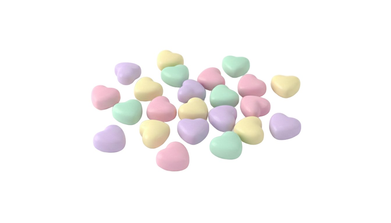 blank candy hearts png PNG transparent background