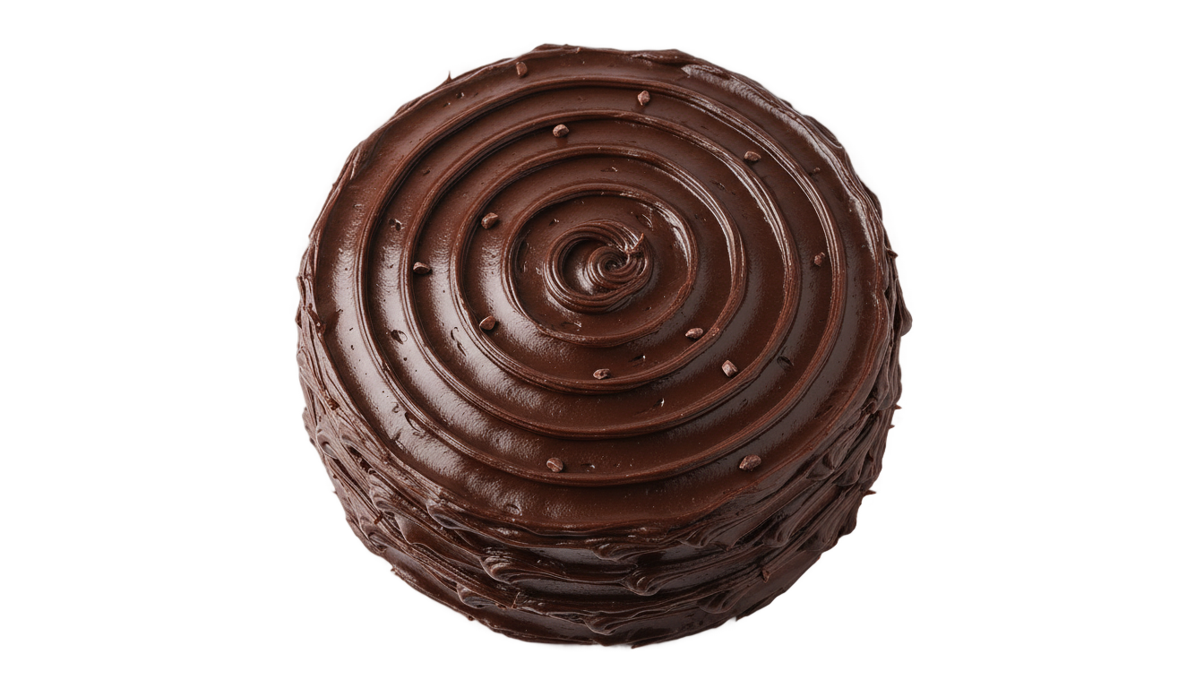 chocolate cake top view png PNG transparent background
