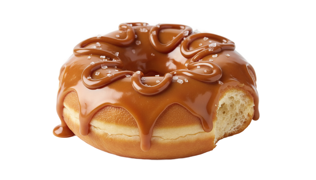 caramel donut png PNG transparent background