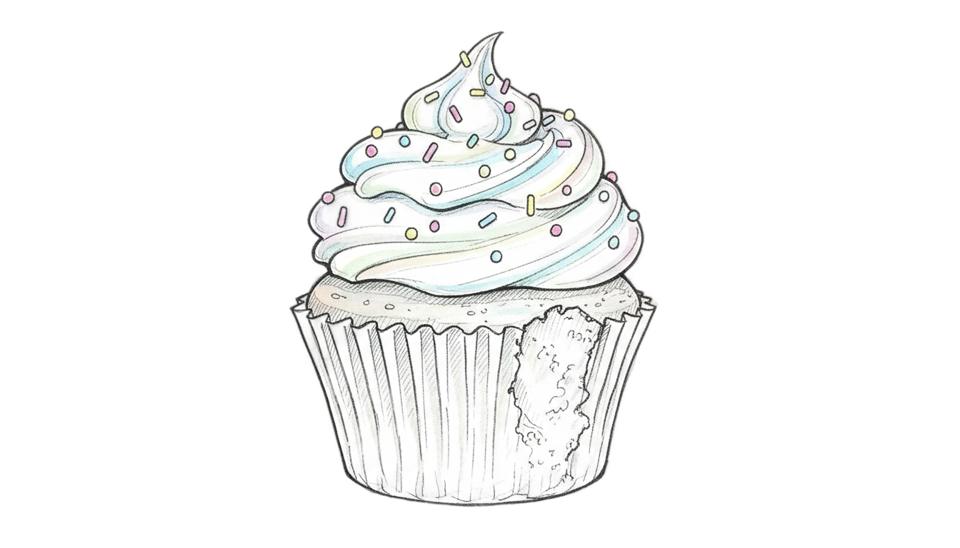 cupcake drawing png PNG transparent background