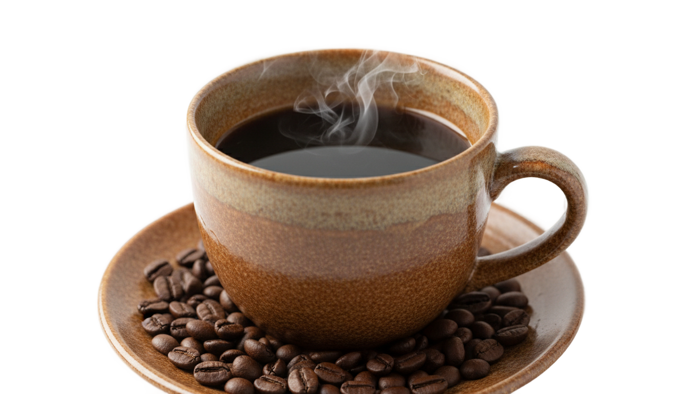 coffee cup with beans png PNG transparent background