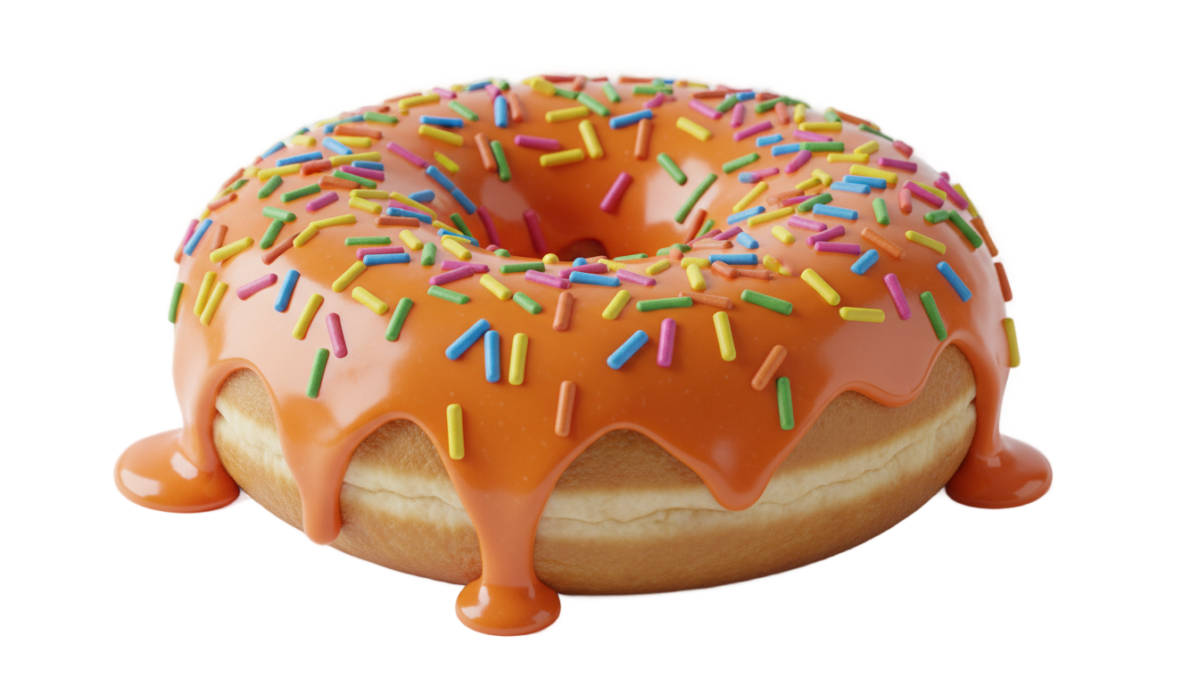 orange donut png PNG transparent background