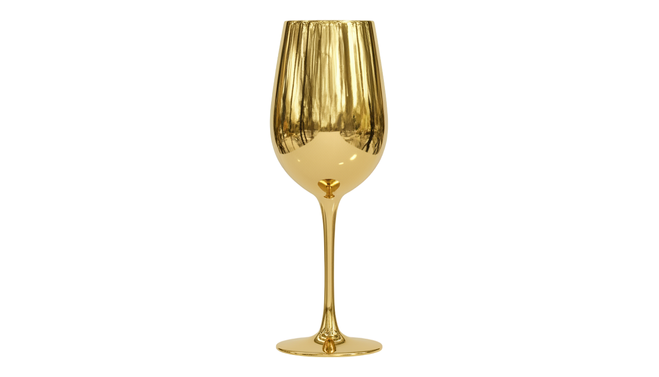 gold wine glass png PNG transparent background