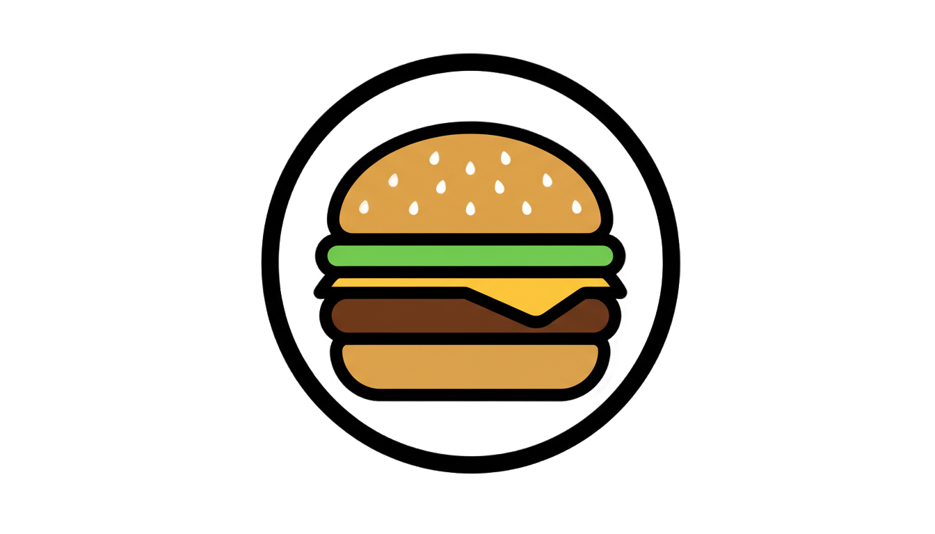burger logo design png PNG transparent background