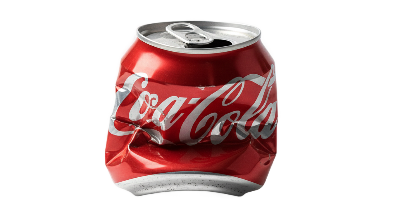 crushed soda can png PNG transparent background