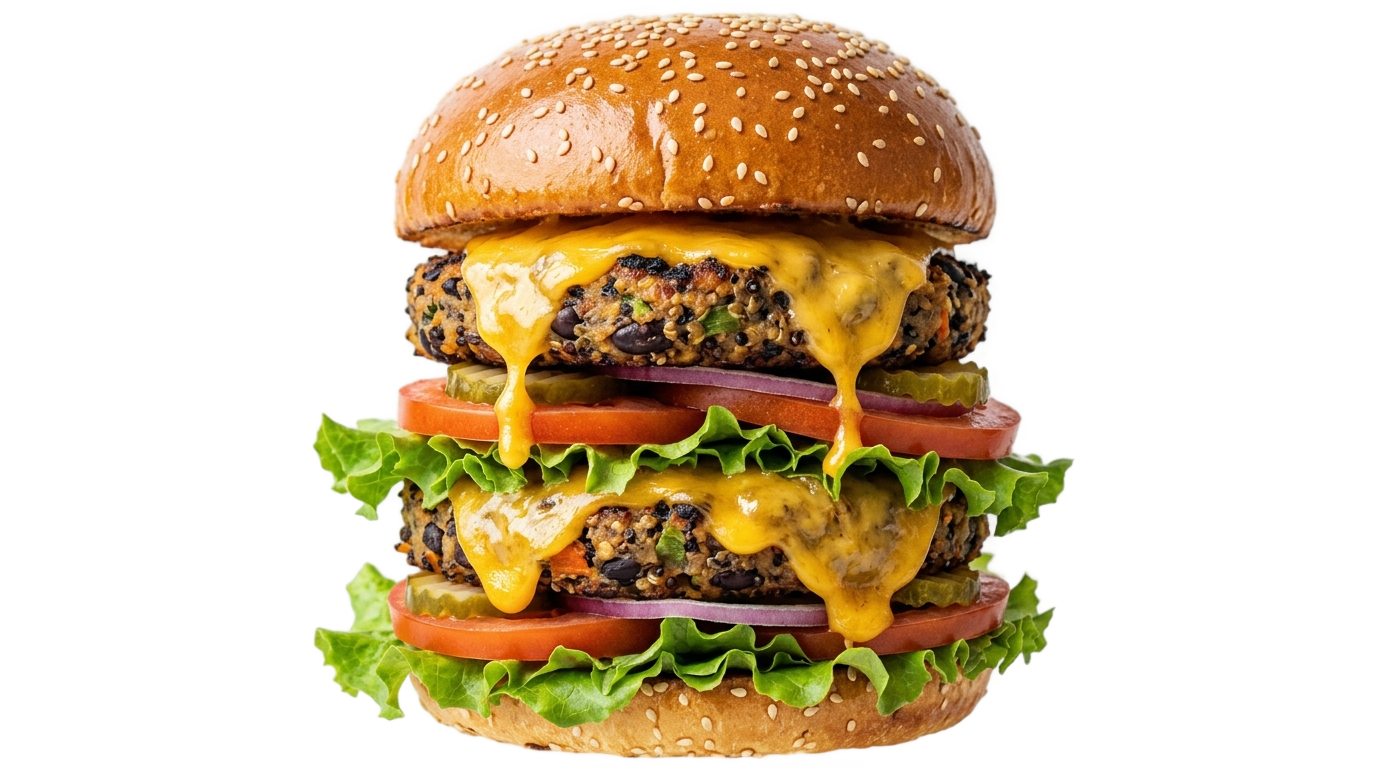 veg cheese burger png PNG transparent background