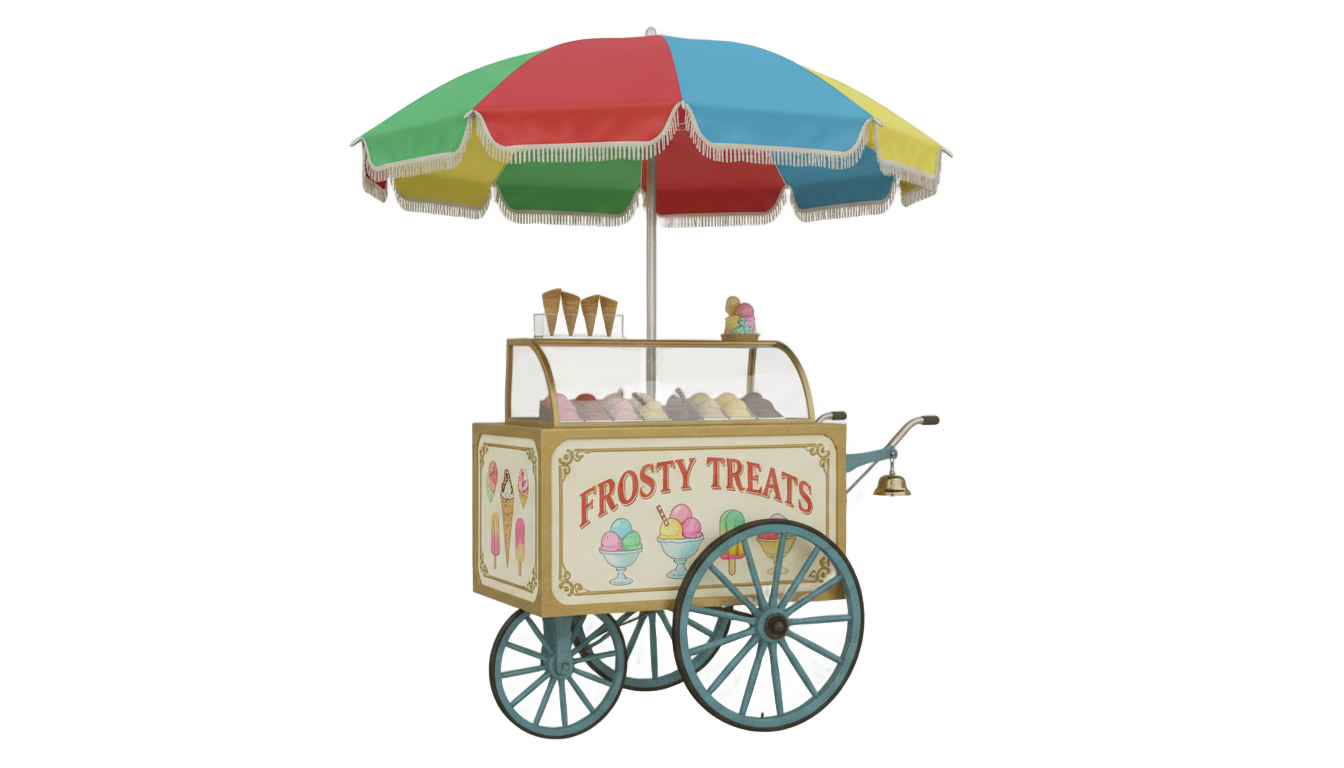 ice cream cart png PNG transparent background