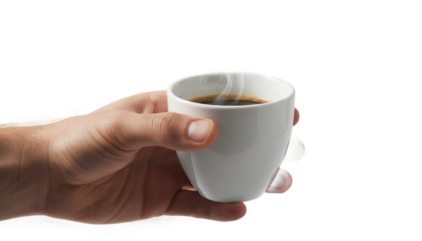 hand holding coffee cup png PNG transparent background