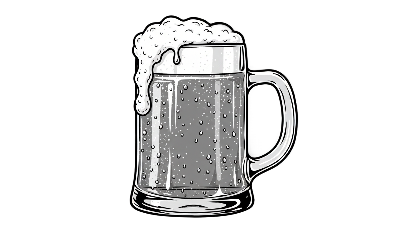 beer mug png black and white PNG transparent background
