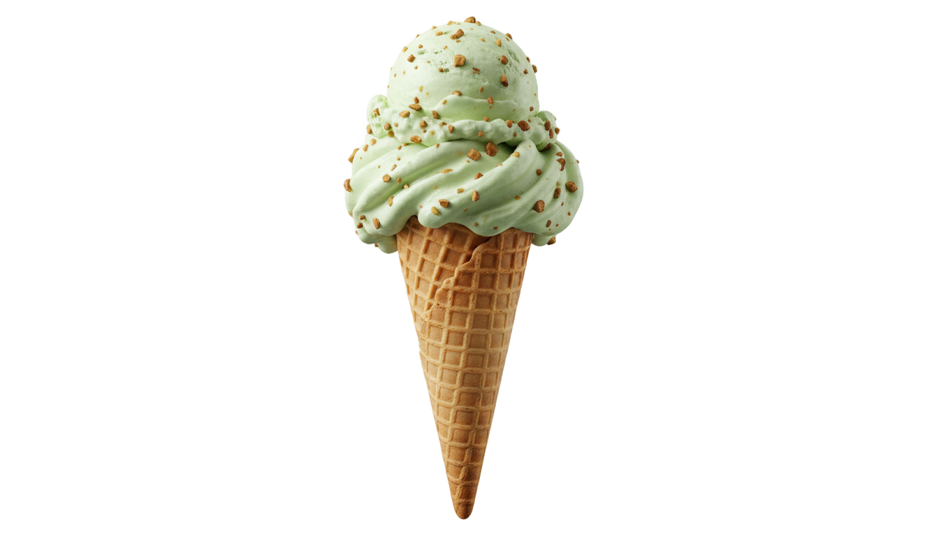 pistachio ice cream cone png PNG transparent background