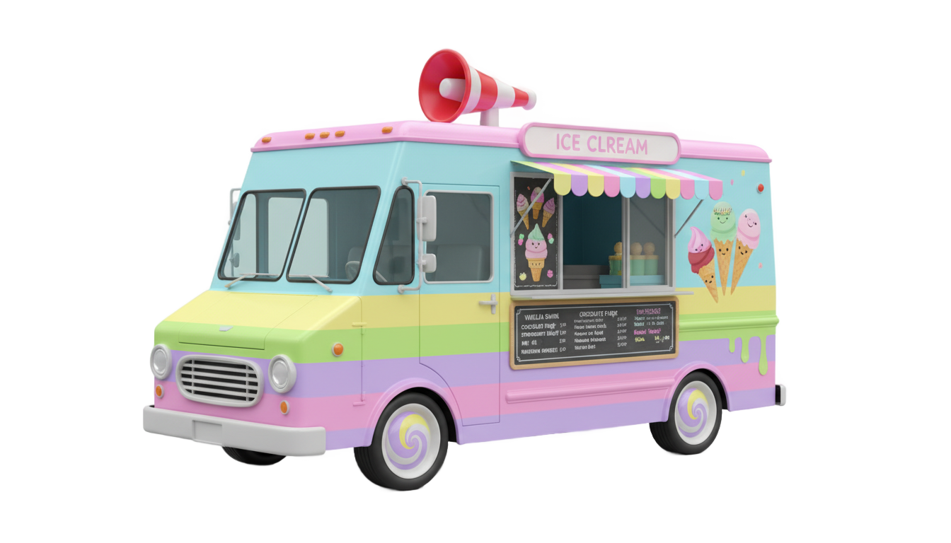 ice cream truck png PNG transparent background