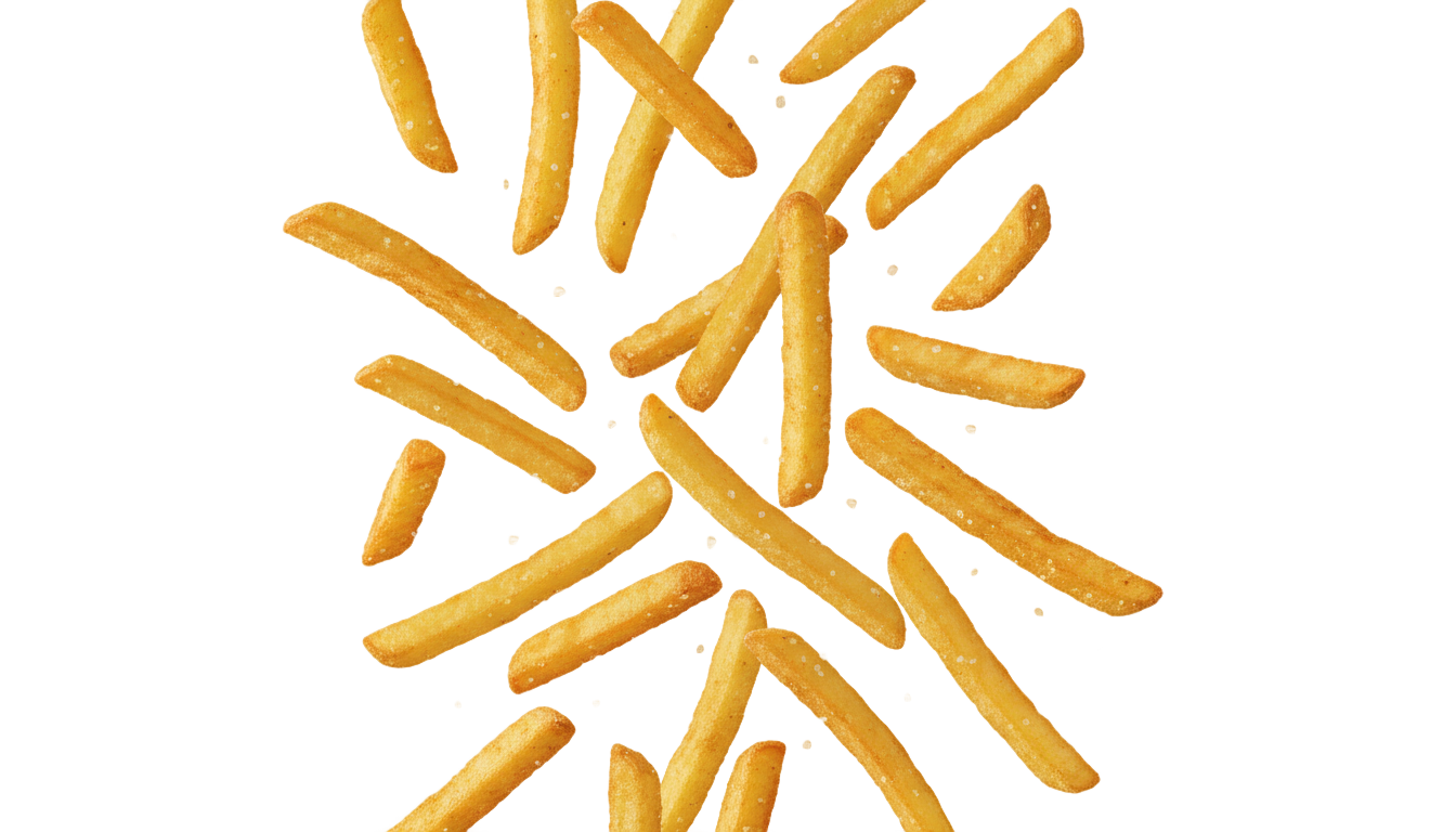 french fries falling png PNG transparent background