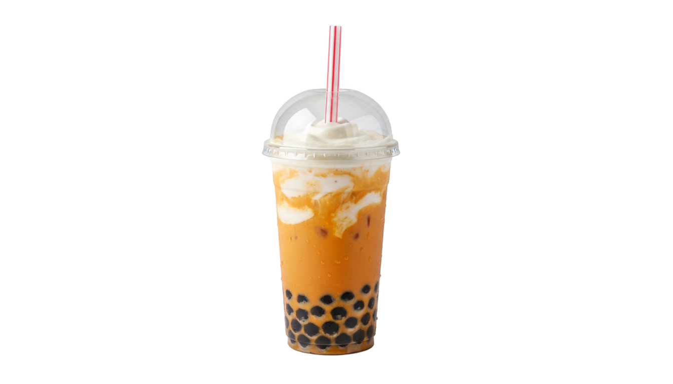 thai tea boba png PNG transparent background