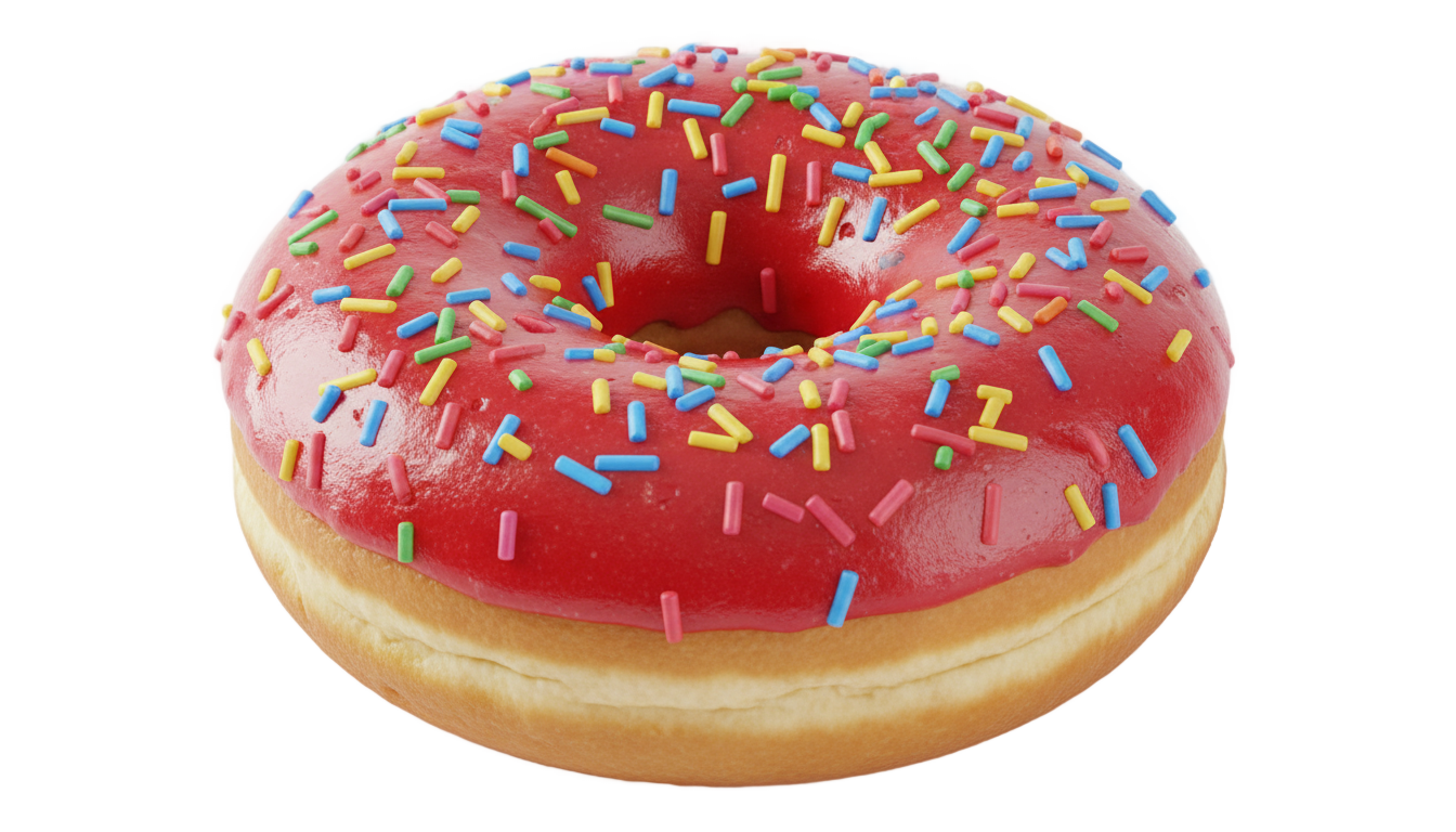 red donut png PNG transparent background