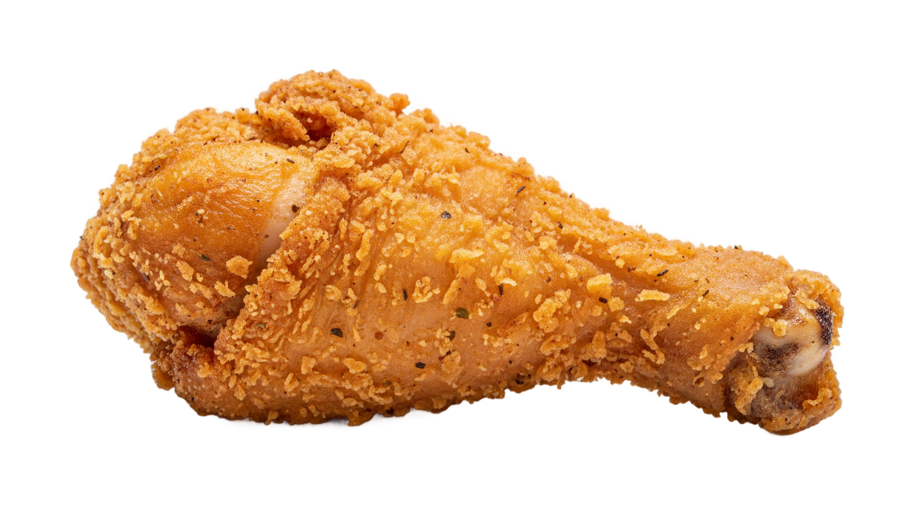 fried chicken leg piece png PNG transparent background