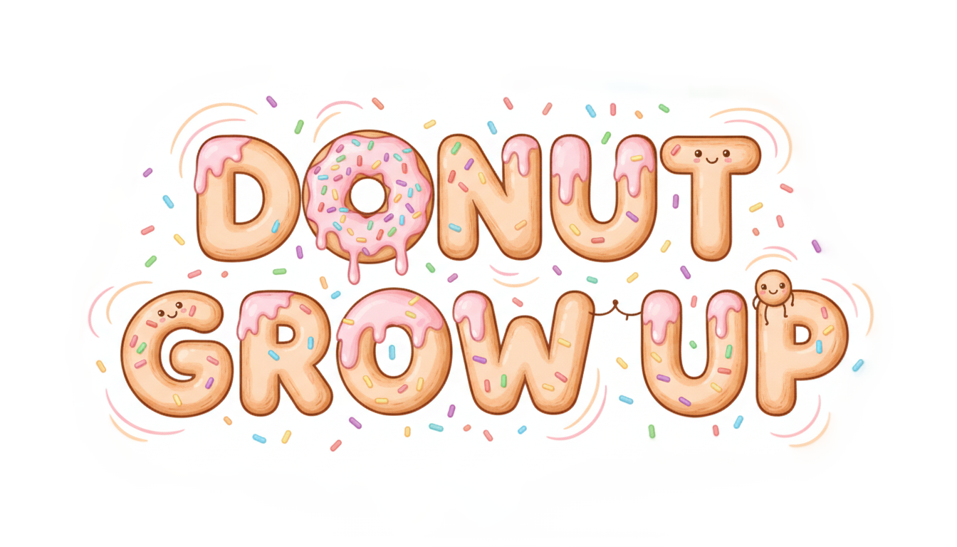 donut grow up png PNG transparent background