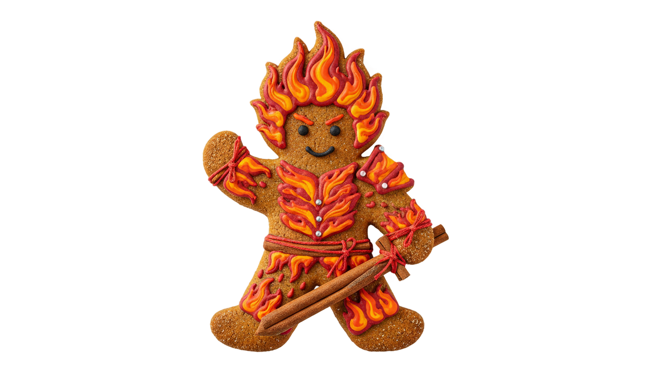burning spice cookie png PNG transparent background