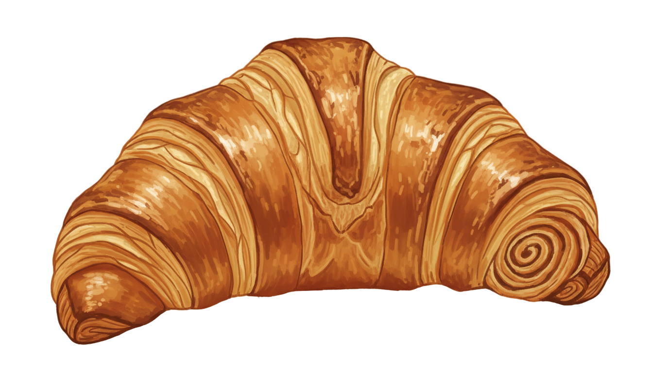 croissant dibujo png PNG transparent background