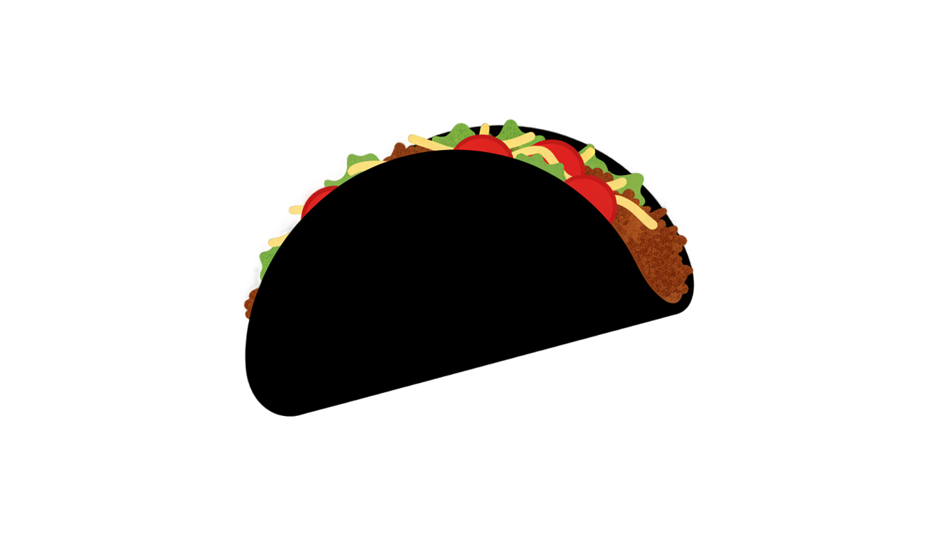 taco silhouette png PNG transparent background