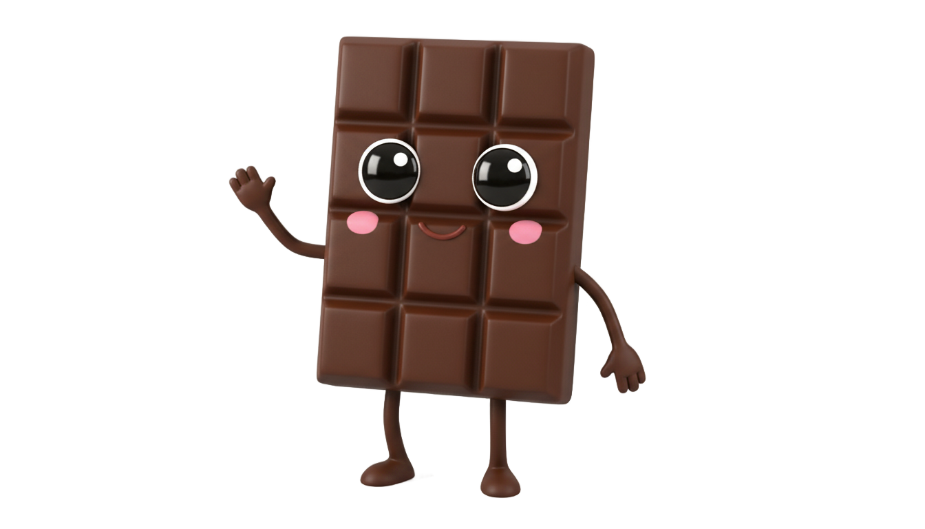 chocolate kawaii png PNG transparent background