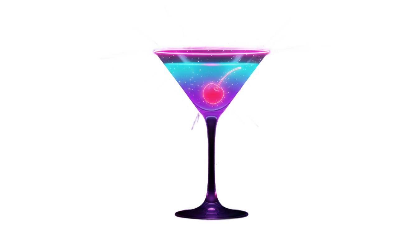 neon cocktail png PNG transparent background