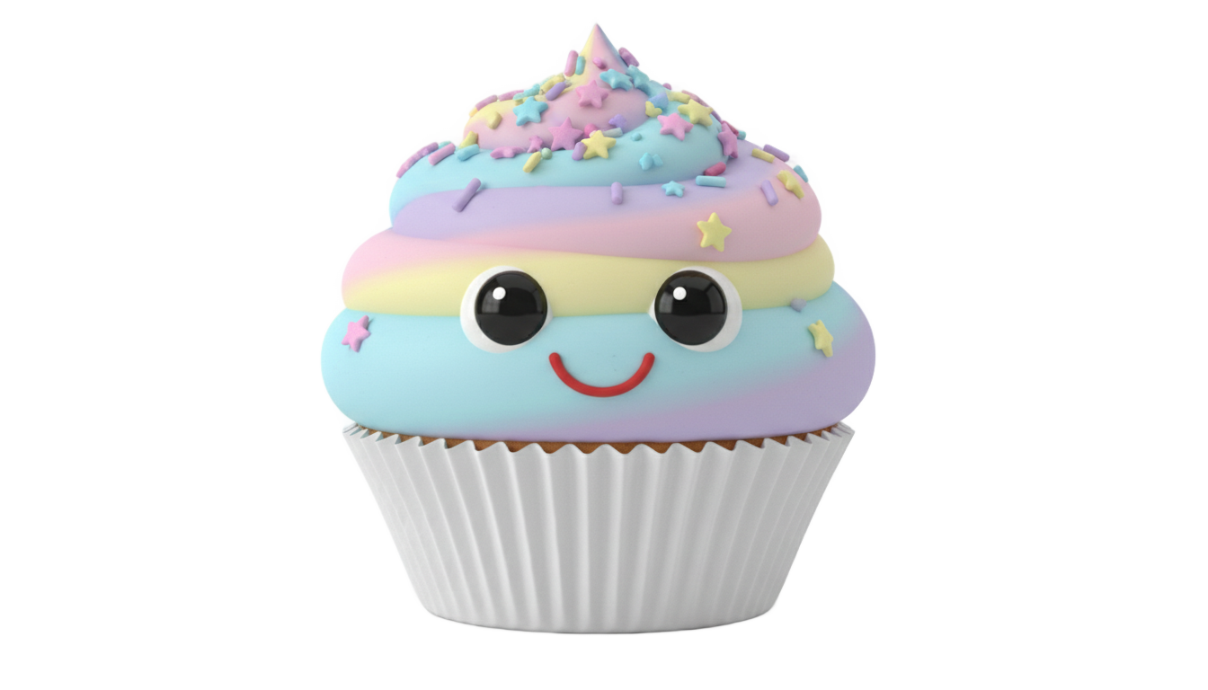 cupcake cartoon png PNG transparent background