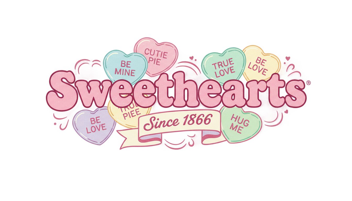 sweethearts candy logo png PNG transparent background