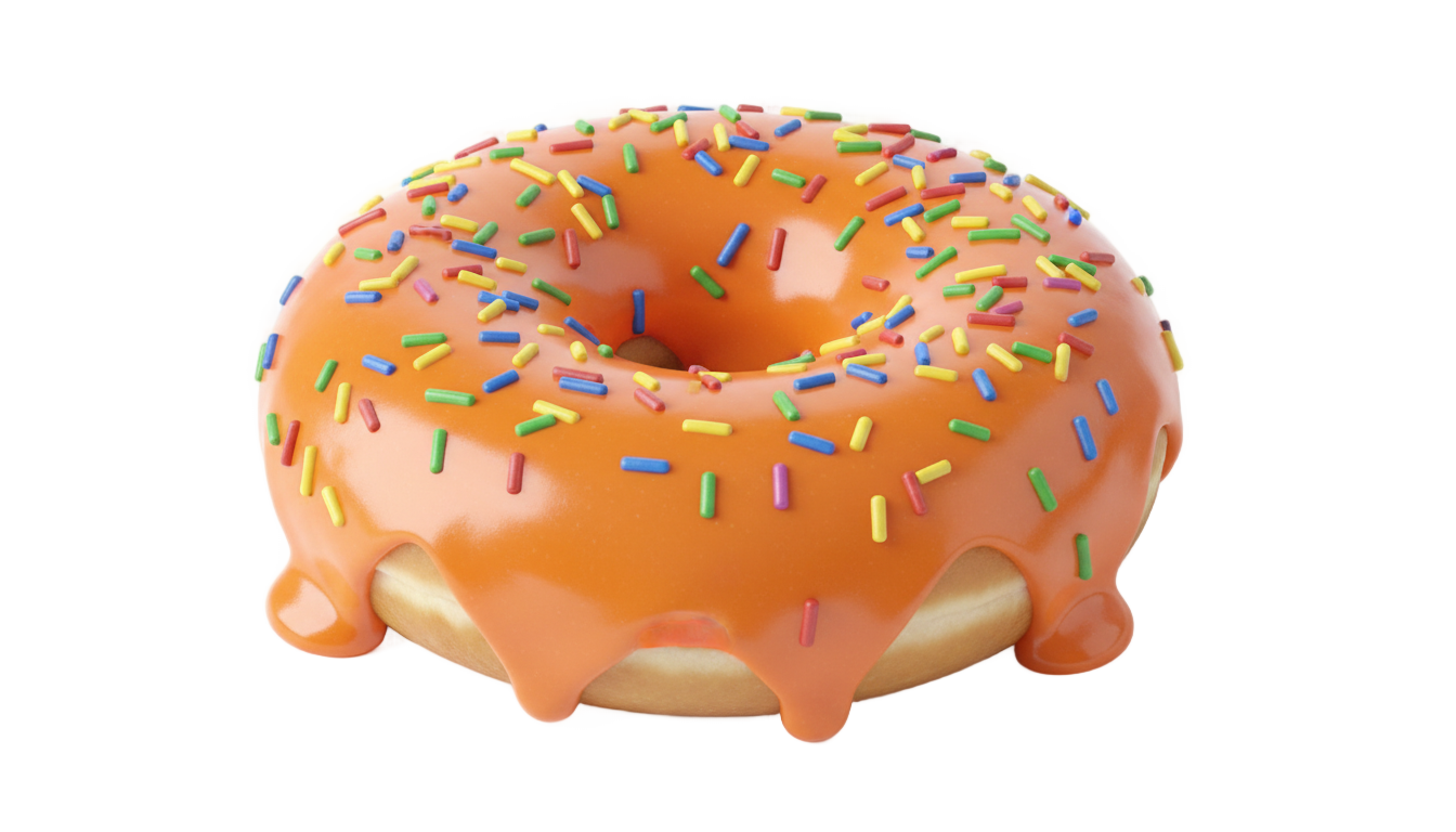 orange donut png PNG transparent background