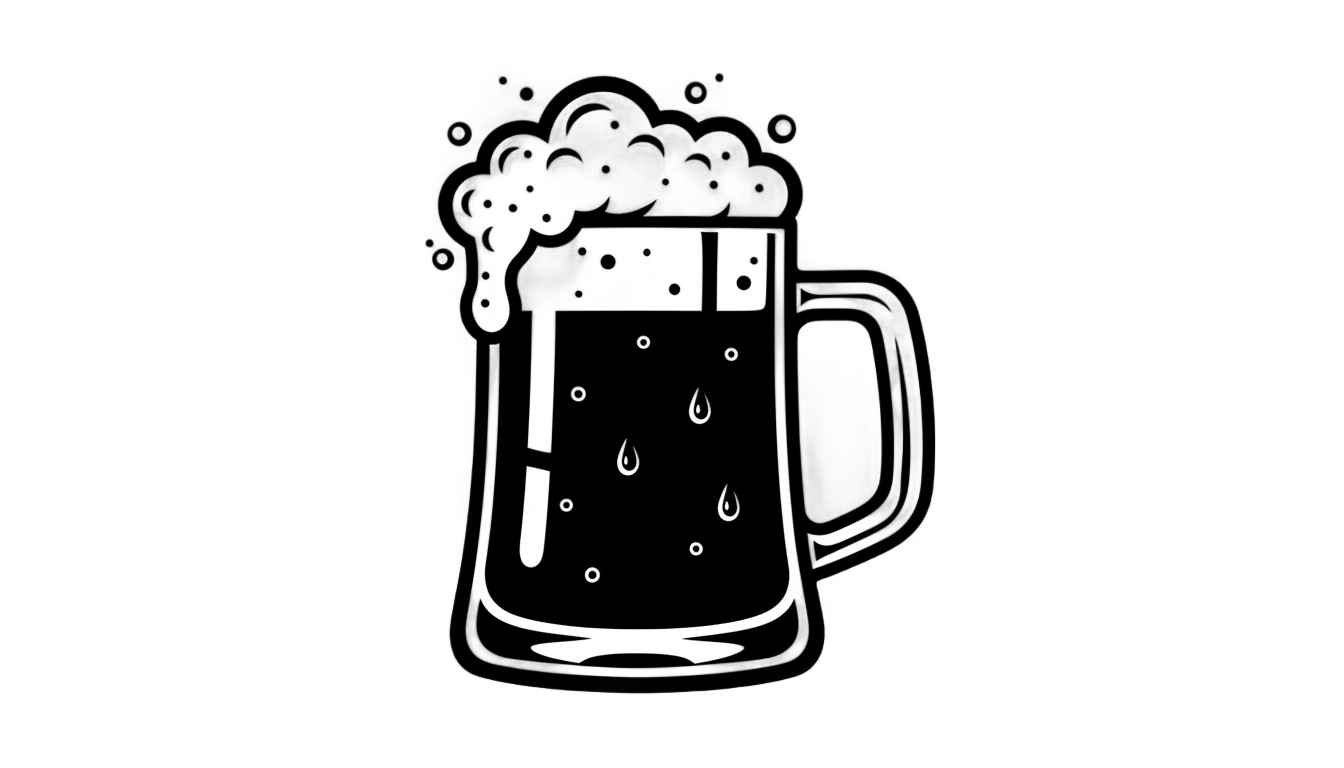 beer clipart black and white png PNG transparent background