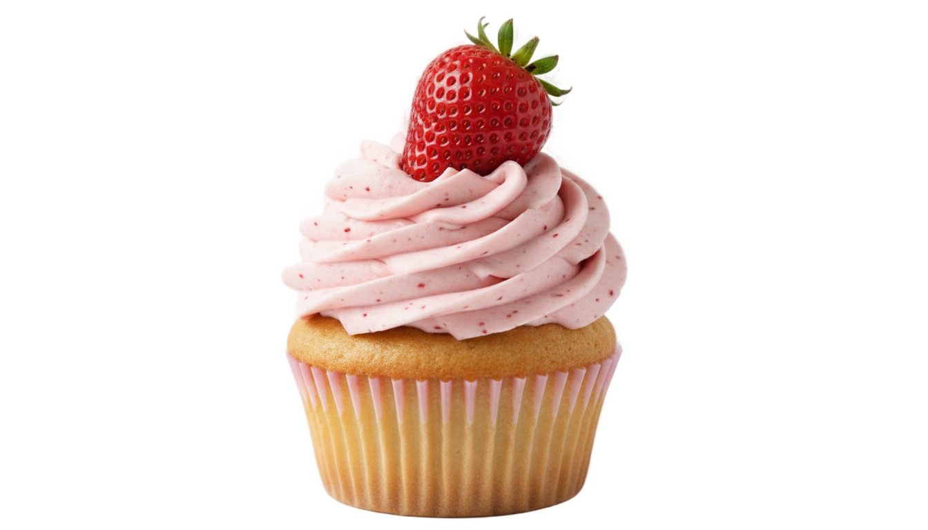 strawberry cupcake png PNG transparent background