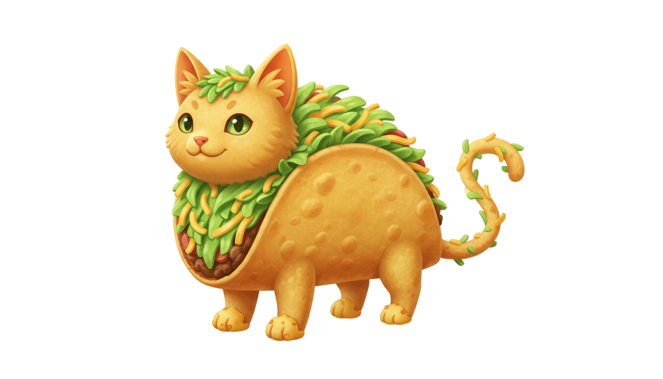 taco cat png PNG transparent background