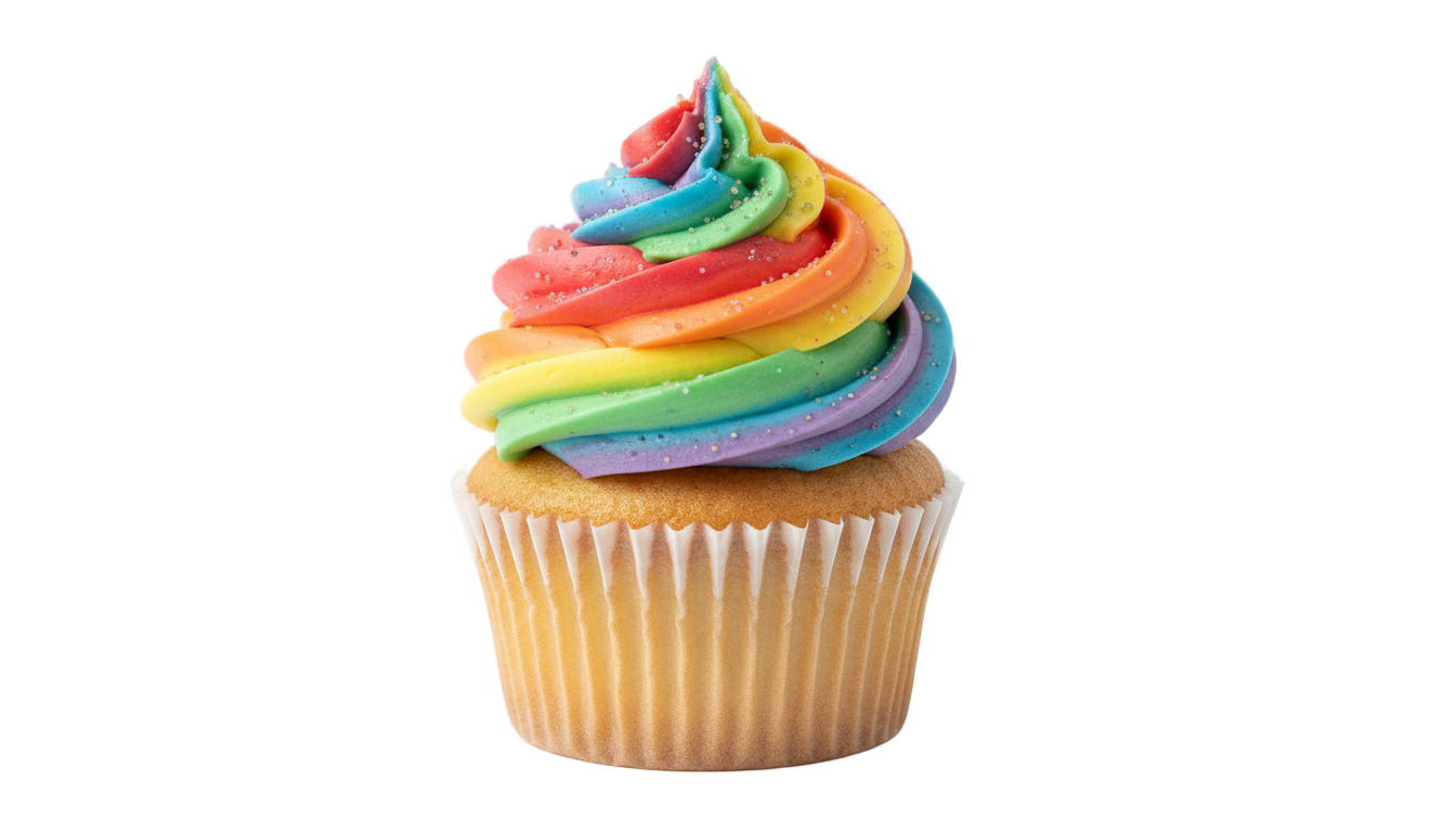 rainbow cupcake png PNG transparent background