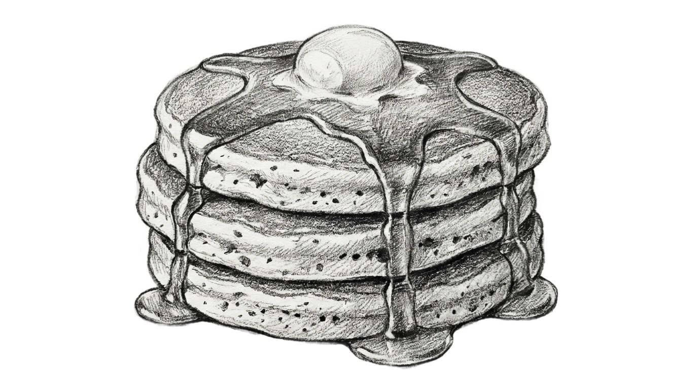 pancake png black and white PNG transparent background