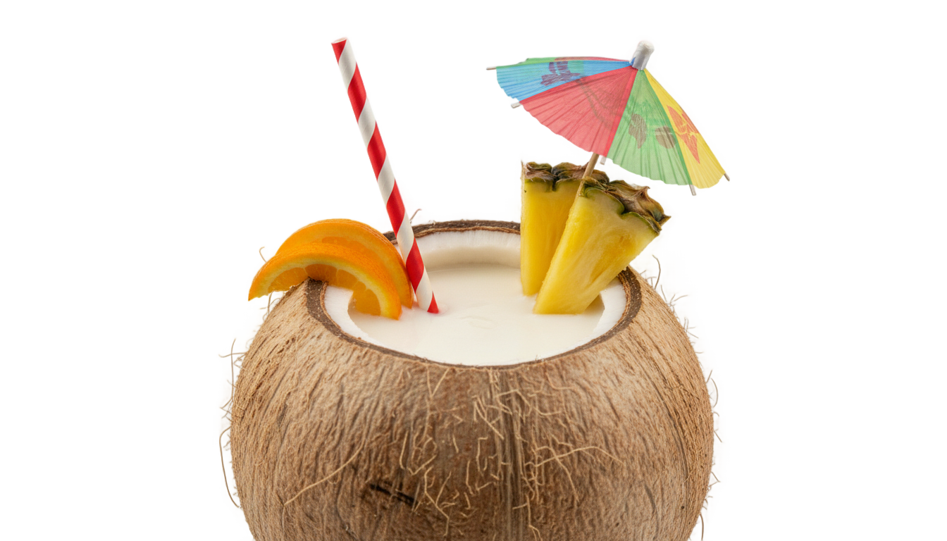 coconut cocktail png PNG transparent background