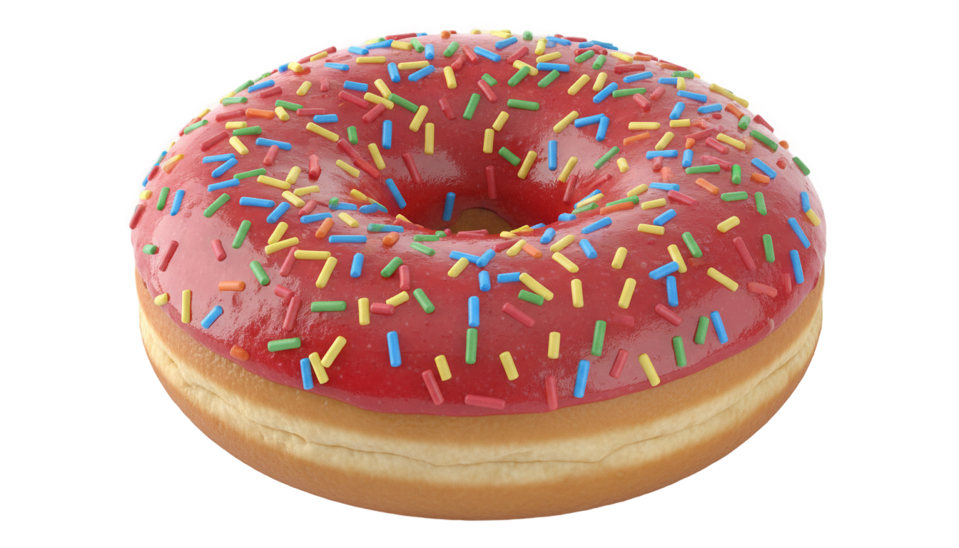 red donut png PNG transparent background