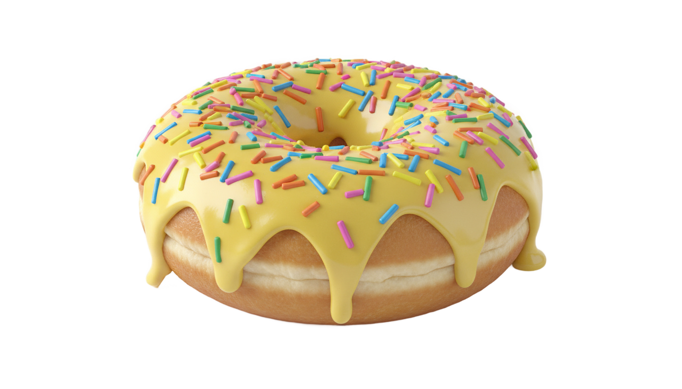 yellow donut png PNG transparent background