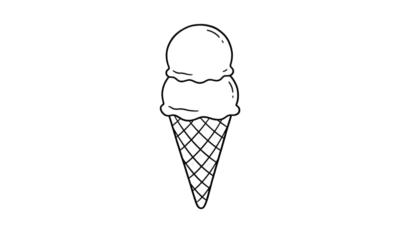 ice cream line art png PNG transparent background