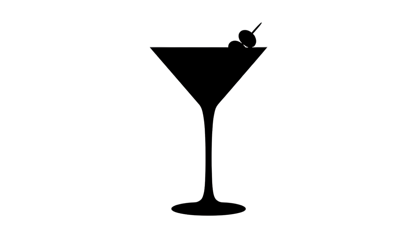 cocktail silhouette png PNG transparent background