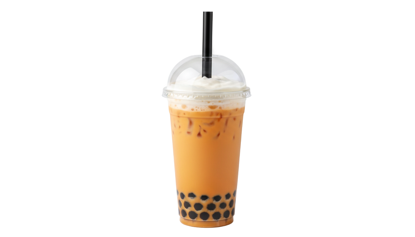 thai tea boba png PNG transparent background