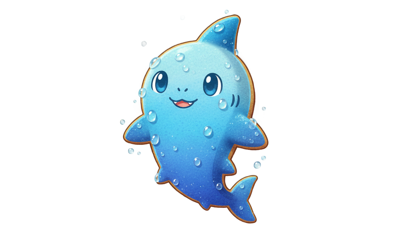 sorbet shark cookie png PNG transparent background