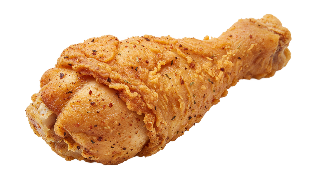 fried chicken leg piece png PNG transparent background
