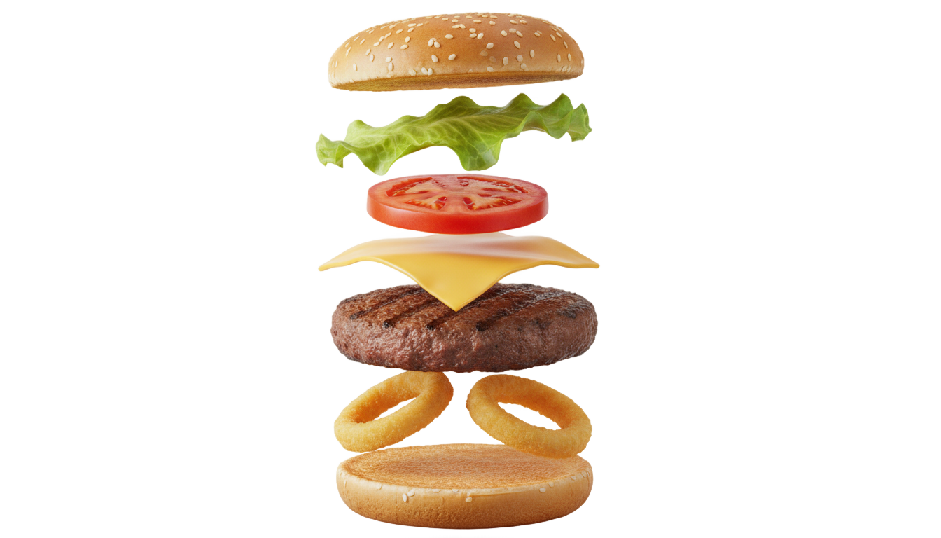 burger ingredients png PNG transparent background