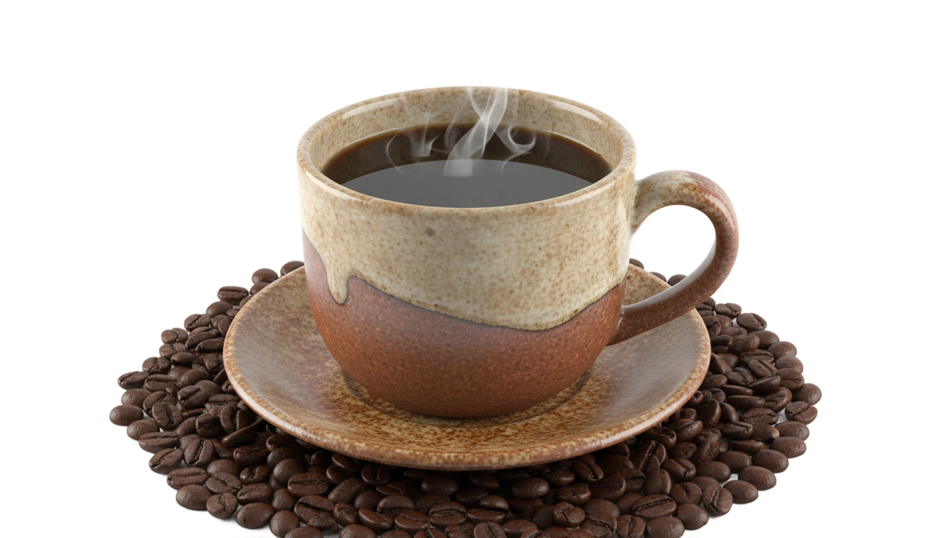 coffee cup with beans png PNG transparent background