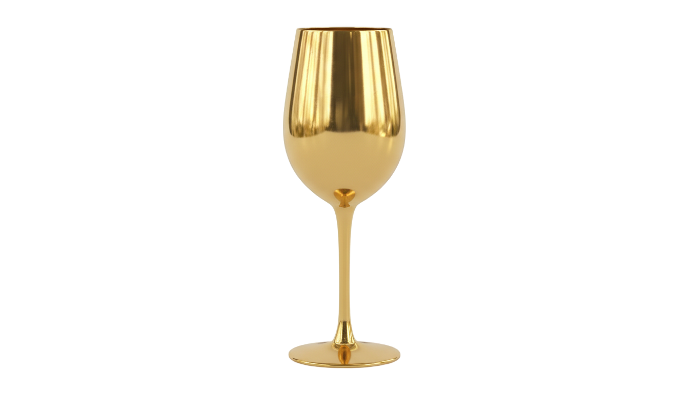 gold wine glass png PNG transparent background